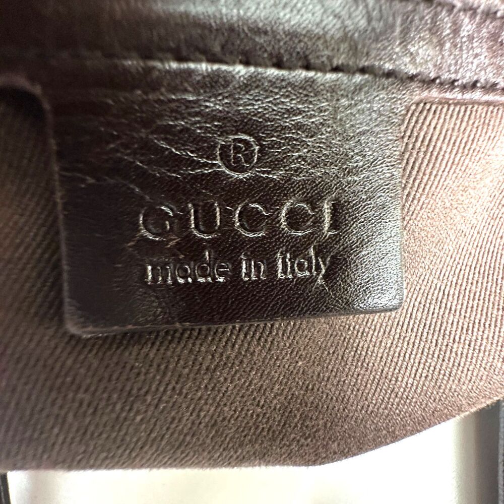 Gucci GG Canvas Brown Leather Tote Shoulder Bag 106251 - Picture 2 of 9
